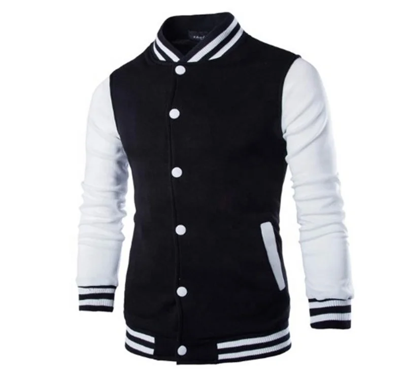 

Men's Sports Outdoor Striped Stand Collar Baseball Jacket Casual Baseball Uniform Men's Clothing, Pictures