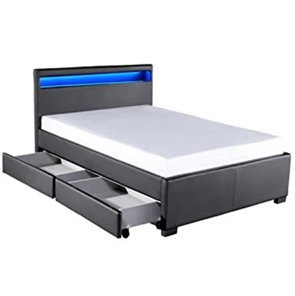 European Antique Design Bedroom Furniture King Size Suites With Grey Or Black Bed Head Round Set Mattress Cheap Shipping
