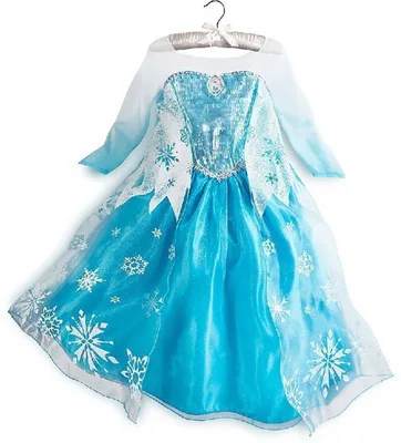 

New Frozene Sequin Girls Cartoon Elsa Princess Dress Long Sleeve Birthday Party Dress, Picture shows