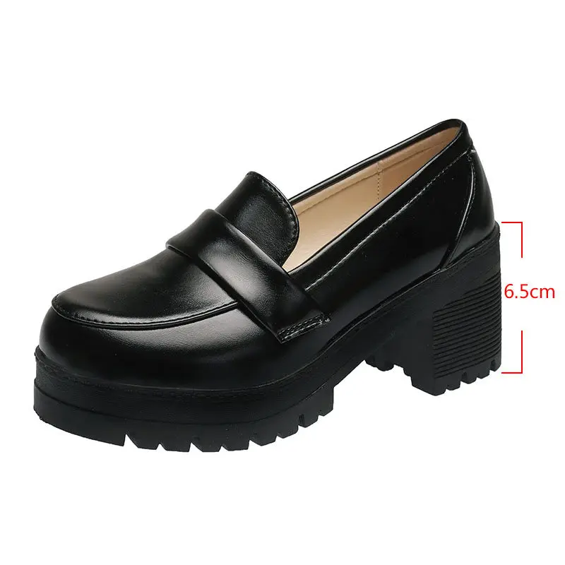 

Japanese High School Student Girly Girl Lolita Cospaly Shoes JK Uniform Loafers Casual harajuku vintage shoes