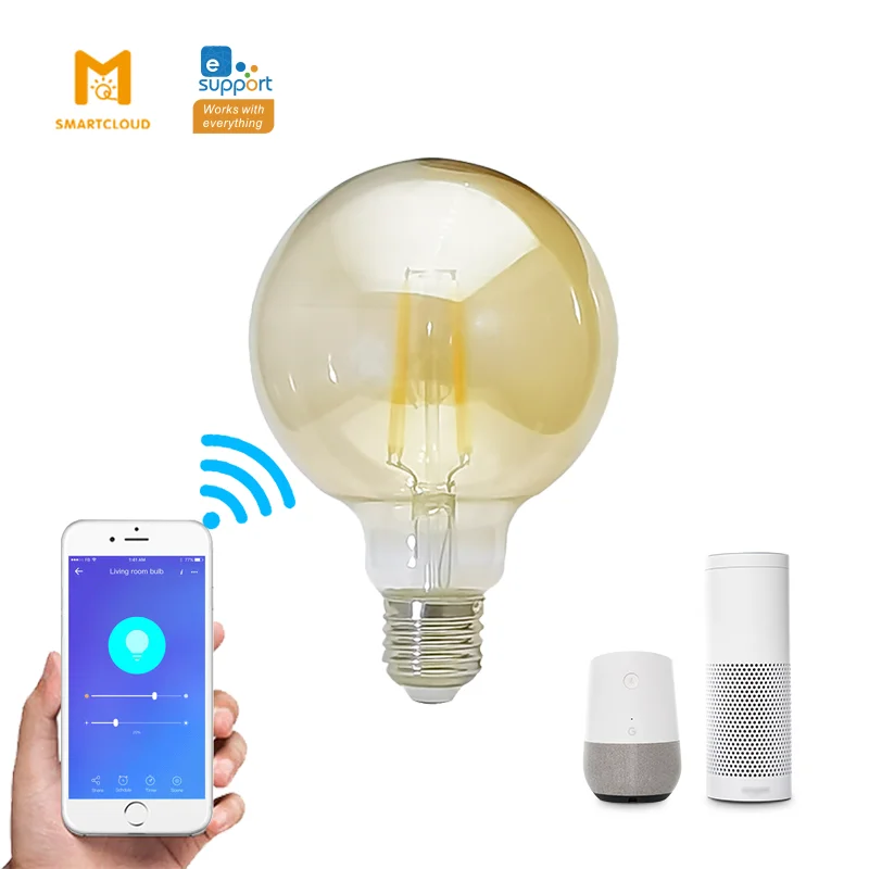 ewelink wifi smart led filament bulb antique LED Globe Retro Edison light bulb LED Filament light Bulb manufacturer