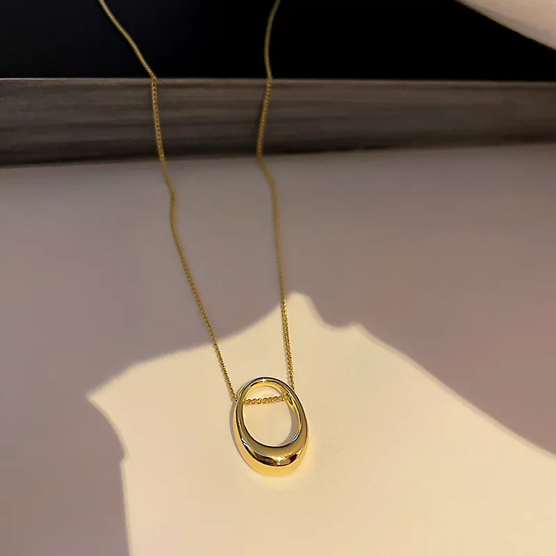 

new statement geometric gold plated necklace pendant