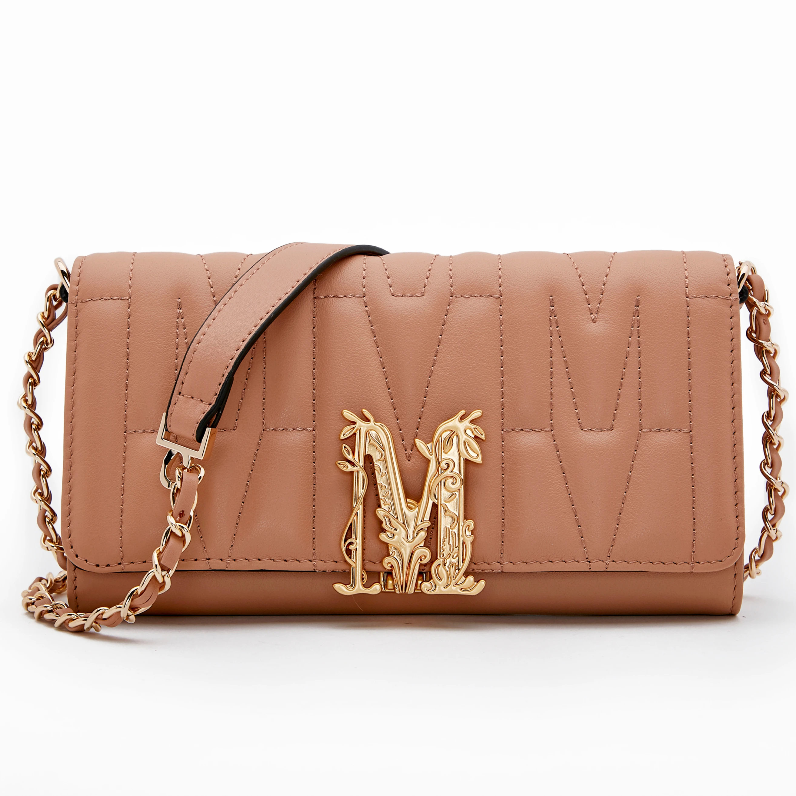

fashion envelope bag women chain handbags golden M label apricot shoulder bag