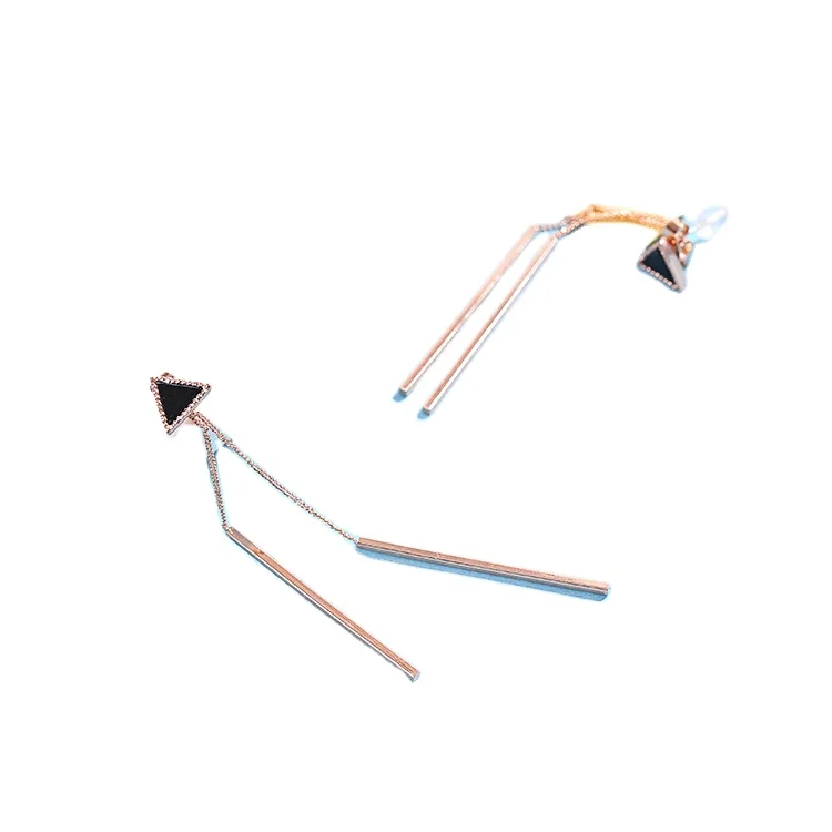 

Korean Fashion Gold Plated Stainless Steel Non tarnish Triangle Stud Earrings