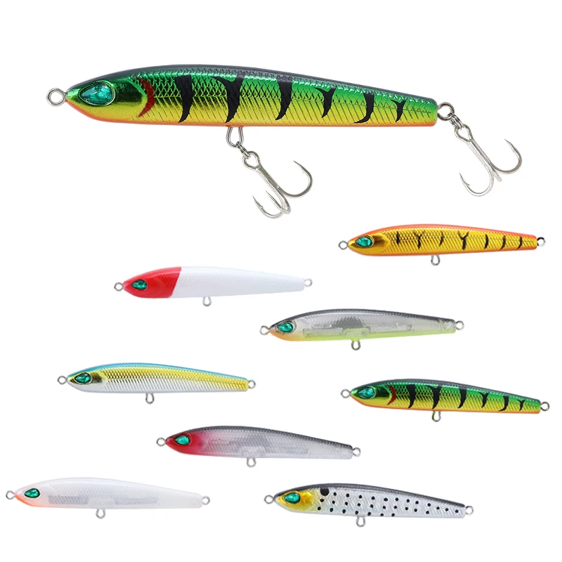 

Lures factory 7cm 7g sinking pencil lures fishing lure for saltwater bass pike hard bait PE010, 8colors