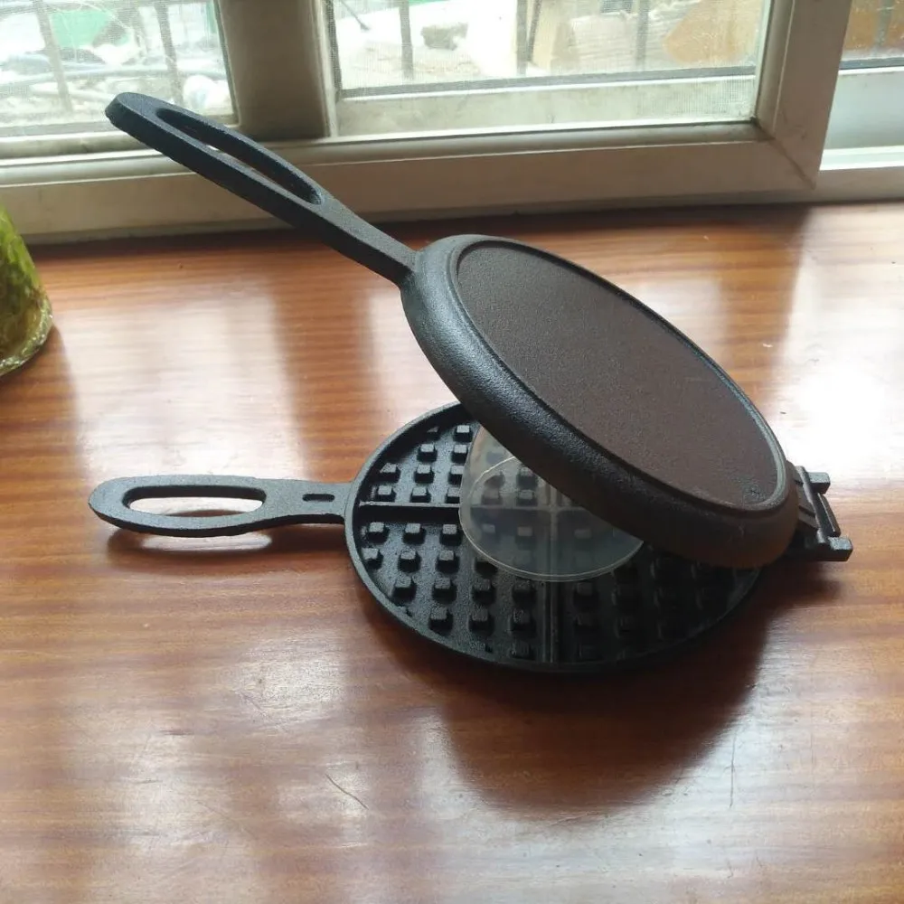 Cast Iron Waffle Iron Cast Iron Waffle Pan Buy Preseasoned Cast Iron