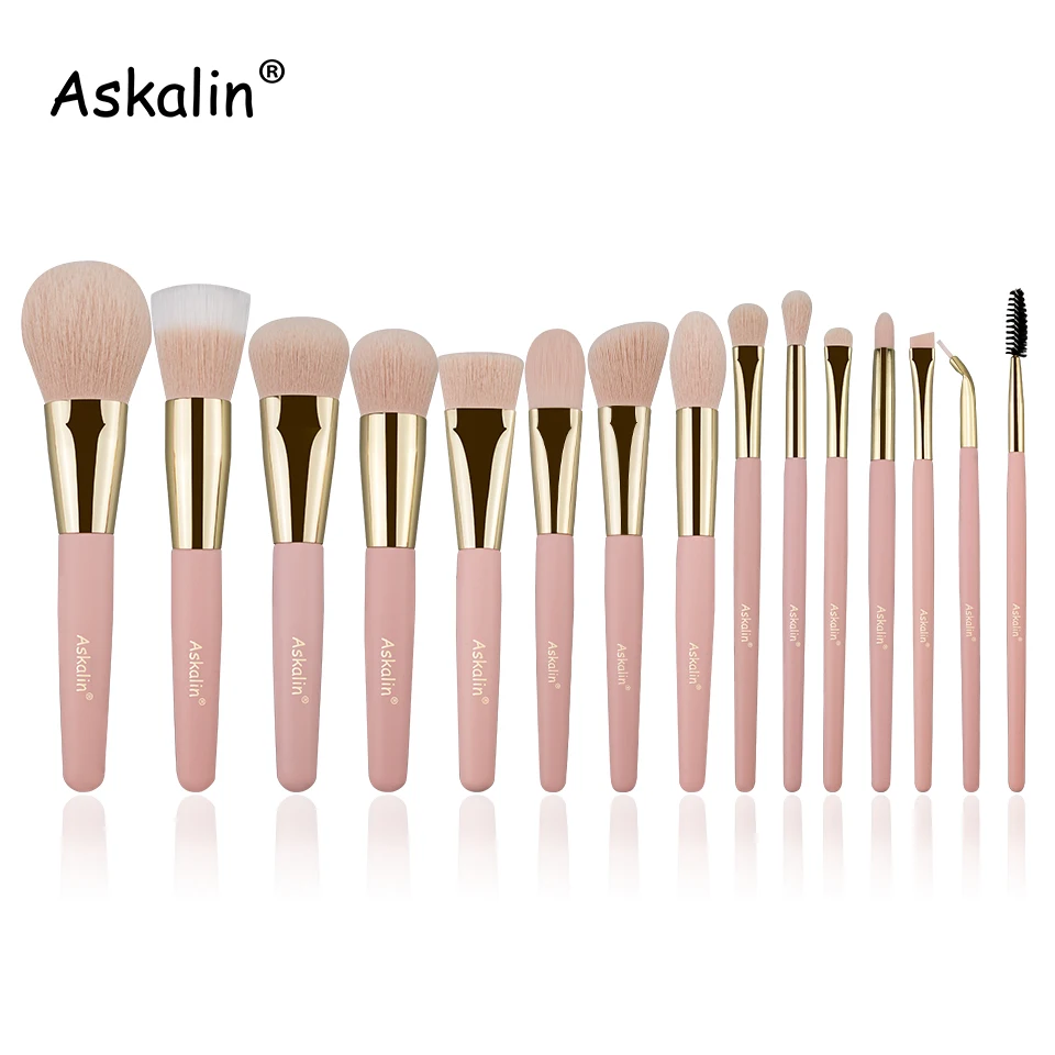 

BEILI Professional Pink Rose Eye makeup brushes Golden Synthetic Hair Eye shade Eyeliner Contour Private Label Makeup Brush Set