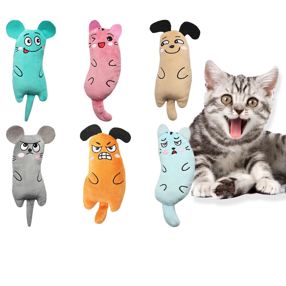 

Wholesale eco friendly soft squeaky catnip small pet dog cat chew toy interactive plush cat toys