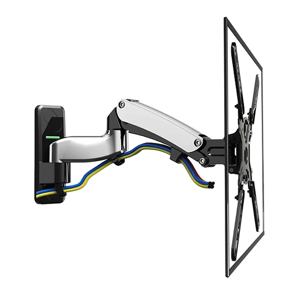 F500 air press Gas spring dual Long arm50-60" 14-23kg full motion Monitor wall bracket LCD PLASMA tv mount lcd holder support