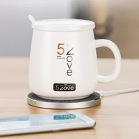 

Multifunction self heating coffee cup with wireless mobile charging desktop coffee mug warmer constant heated