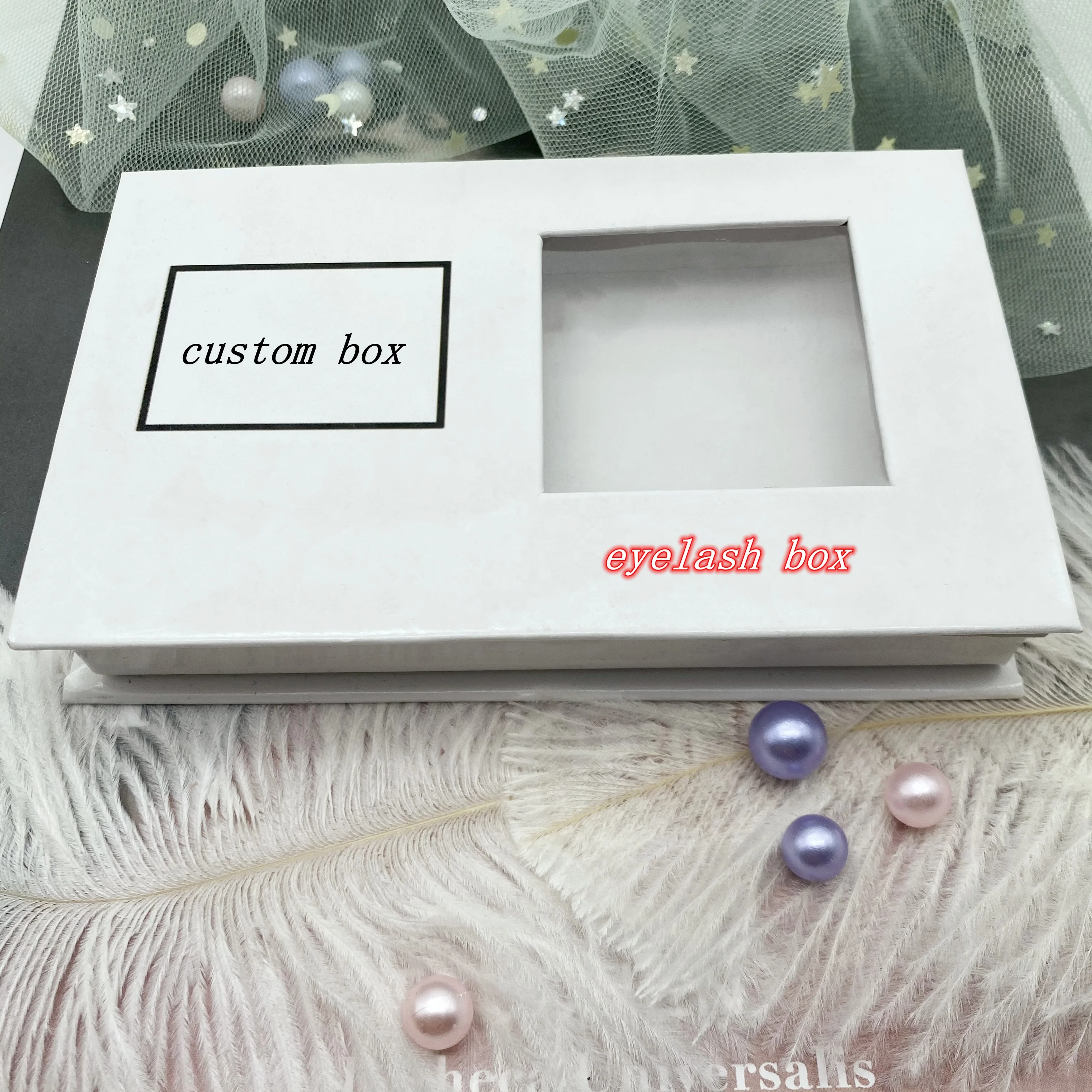 

Magnetic Wholsale Custom Mink White Empty Private Label Eyelashes Package Box