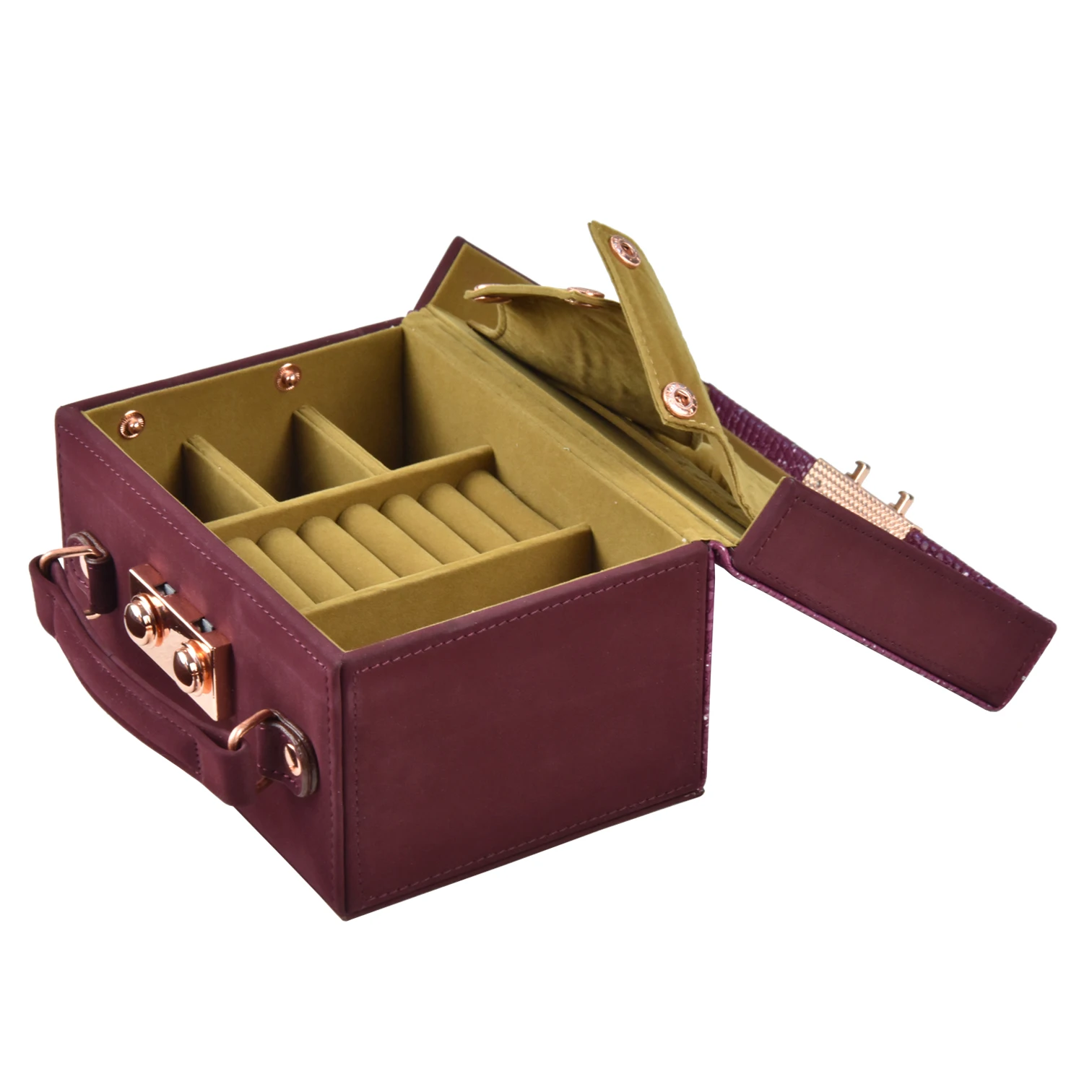 Luxury With Lock Custom Leather Jewelry Storage Box Buy Travel