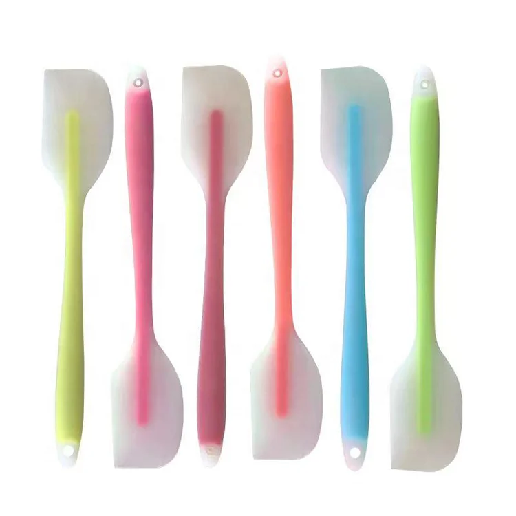 

Hot selling Non-stick Silicone translucent Cream Spatula Heat Resistant Baking tool, Many colors