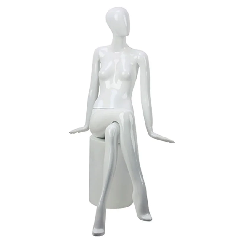 

European fashion fiberglass female sitting mannequin