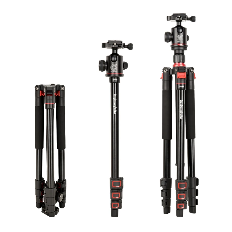 

Q530 new portable aluminum alloy tripod 65" dslr tripod stand with panoramic ball head 2 in 1 tripod monopod holder