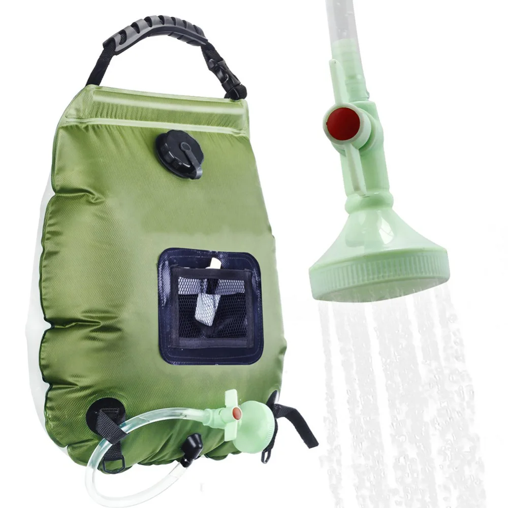 

High quality outdoor camping 20L portable solar shower bag safety clean