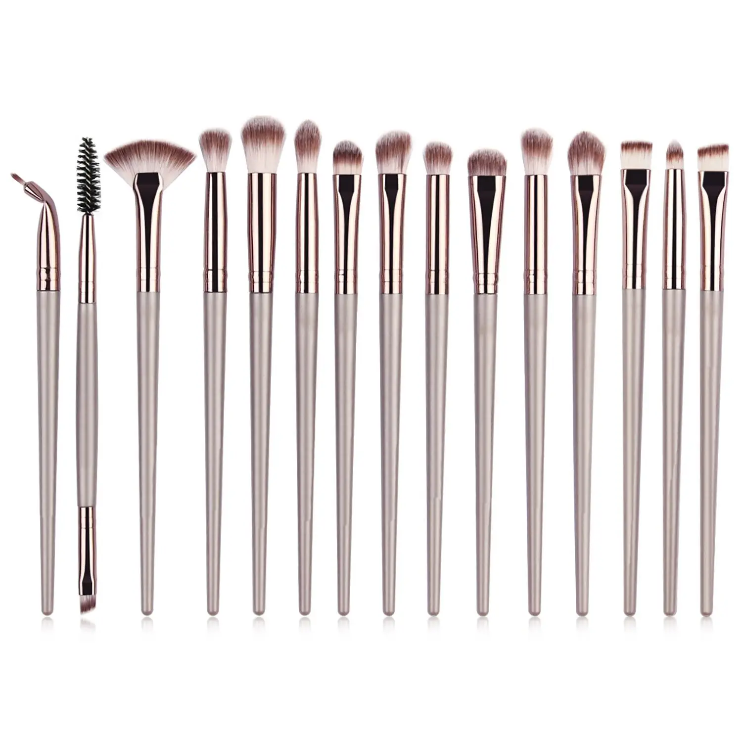 

Professional 15 Pcs Eye Make Up Brush Wholesale Eyebrow High Quality Eyeline Private Label Eye Showder Makeup Brush Set, Customized color