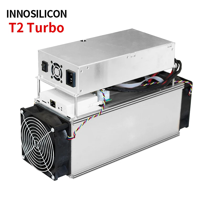 

Stocking T2 Turbo+ 32T Innosilicon mining SHA-256 algorithm ith a maximum hashrate of 32Th/s