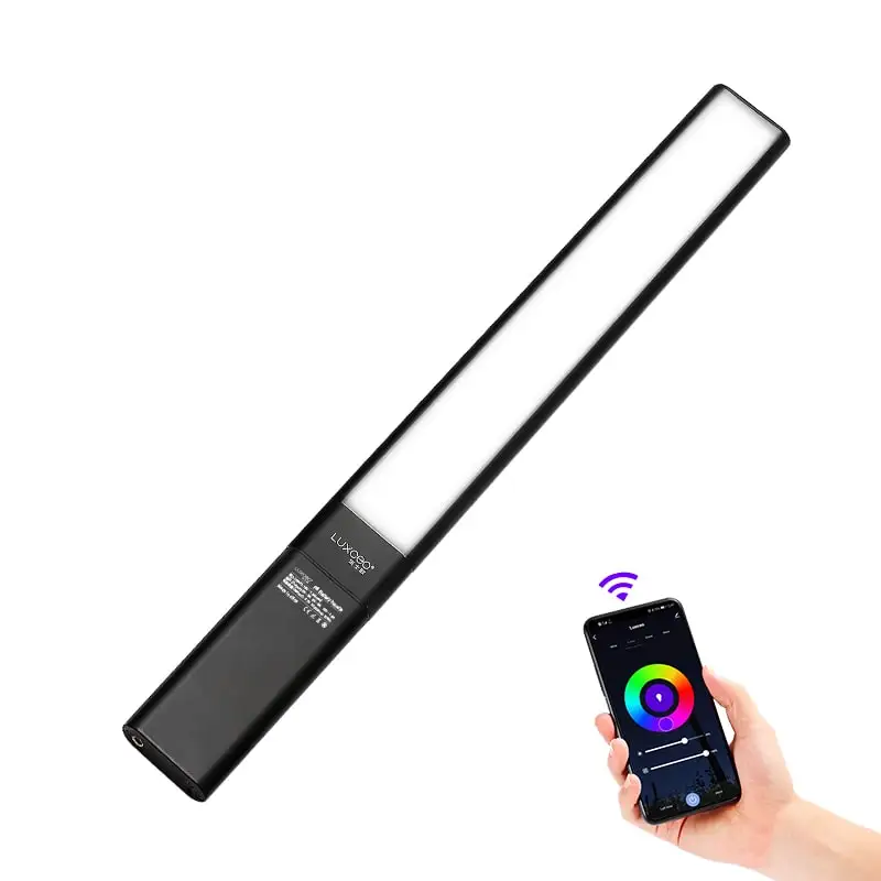 

NEW LUXCEO P6 APP Control RGB Colors Photography Studio Lighting Kit Handheld Ice Light Stick RGB LED Video Light Bar for Film