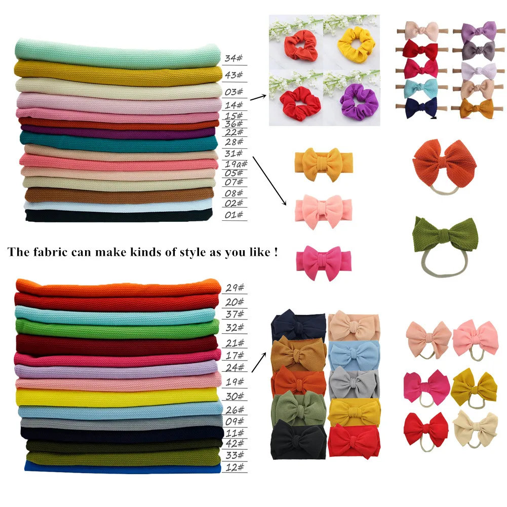 

160CMx90CM Solid Color Stretch Fabric Infant Baby DIY Headband Soft Material Bedding Fabric