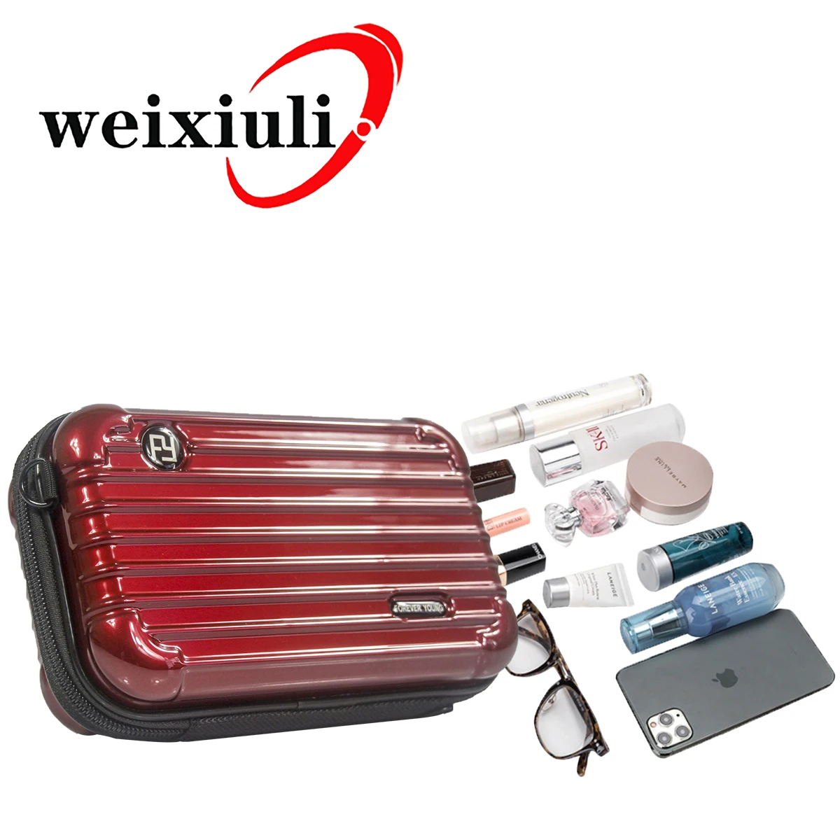 

Wholesale Makeup Luggage Trolley Case Organizer Plastic Shoulder Bags Mini Suitcase, Customized