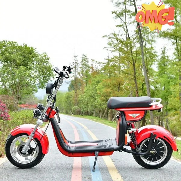 

Door To Door Delivery Electric Vehicle Scooter Citycoco 60V20ah Lithium Battery, Black