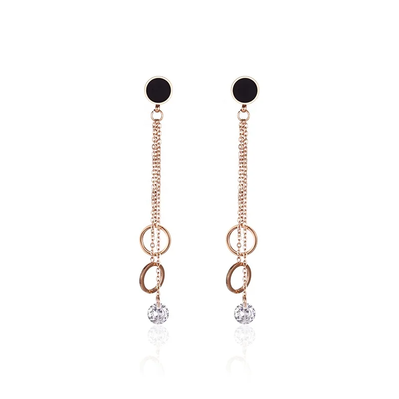 

High Quality Zircon Long Hanging Earrings No Tarnish Jewelry Drop Earrings Gemstone Earrings for Women 2021