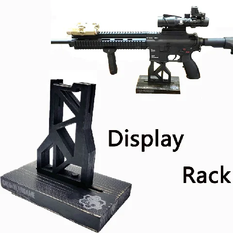 

New Tactical Wood Display Rifle Stand Gun Rack Holder Bench AR15 Rest Stand Tool for Hunting Airsoft Paintball, Black