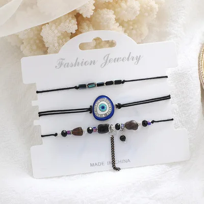 

Hot Sale Smart Bracelet Dainty Adjustable Braided Bracelet Set for Women Girls Jewelry