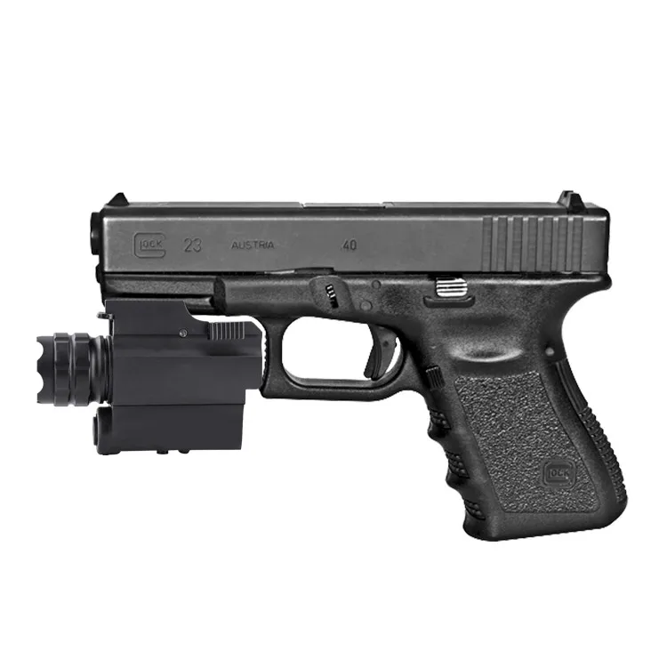 

Tactical Weapon LED Flashlight Red dot Laser Sight Combo Mini Glock Pistol gun light laser Hunting Flashlight Accessories, Black