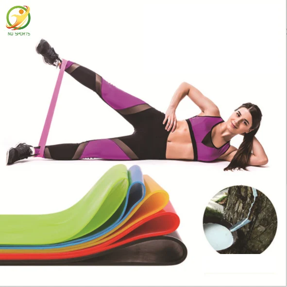 

custom logo elastic resistance exercise bands set yoga fitness mini loop bandas de resistencia, Customized color