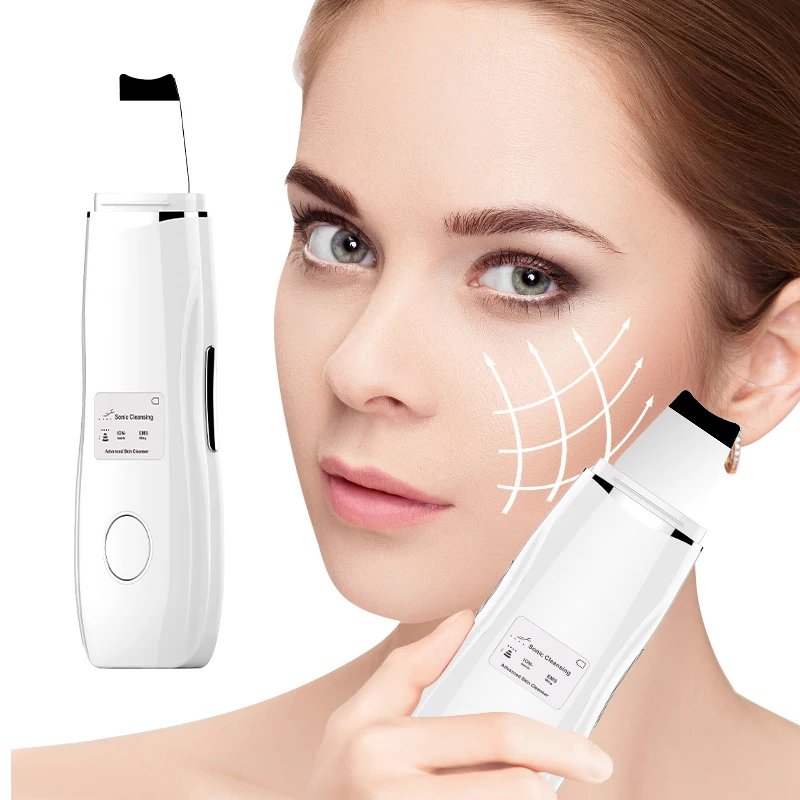 

Gubebeauty hot selling metal facial skin scrubber customized led skin scrubber to cleansing for homeuse with FCC&CE