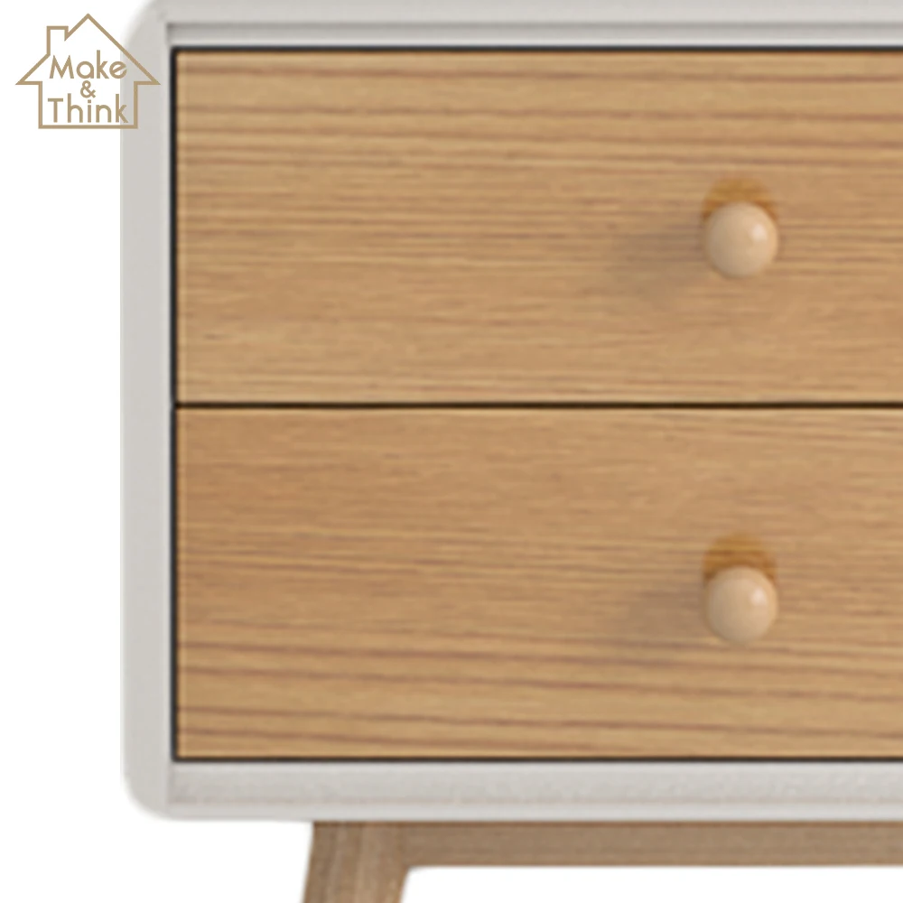 
White nightstands pine legs bedside table bedroom furniture comodino 