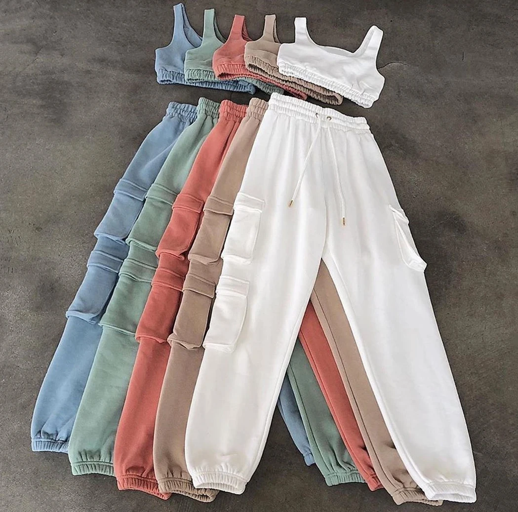 

gym wear women 2 piece set tracksuit custom logo women 2 piece set