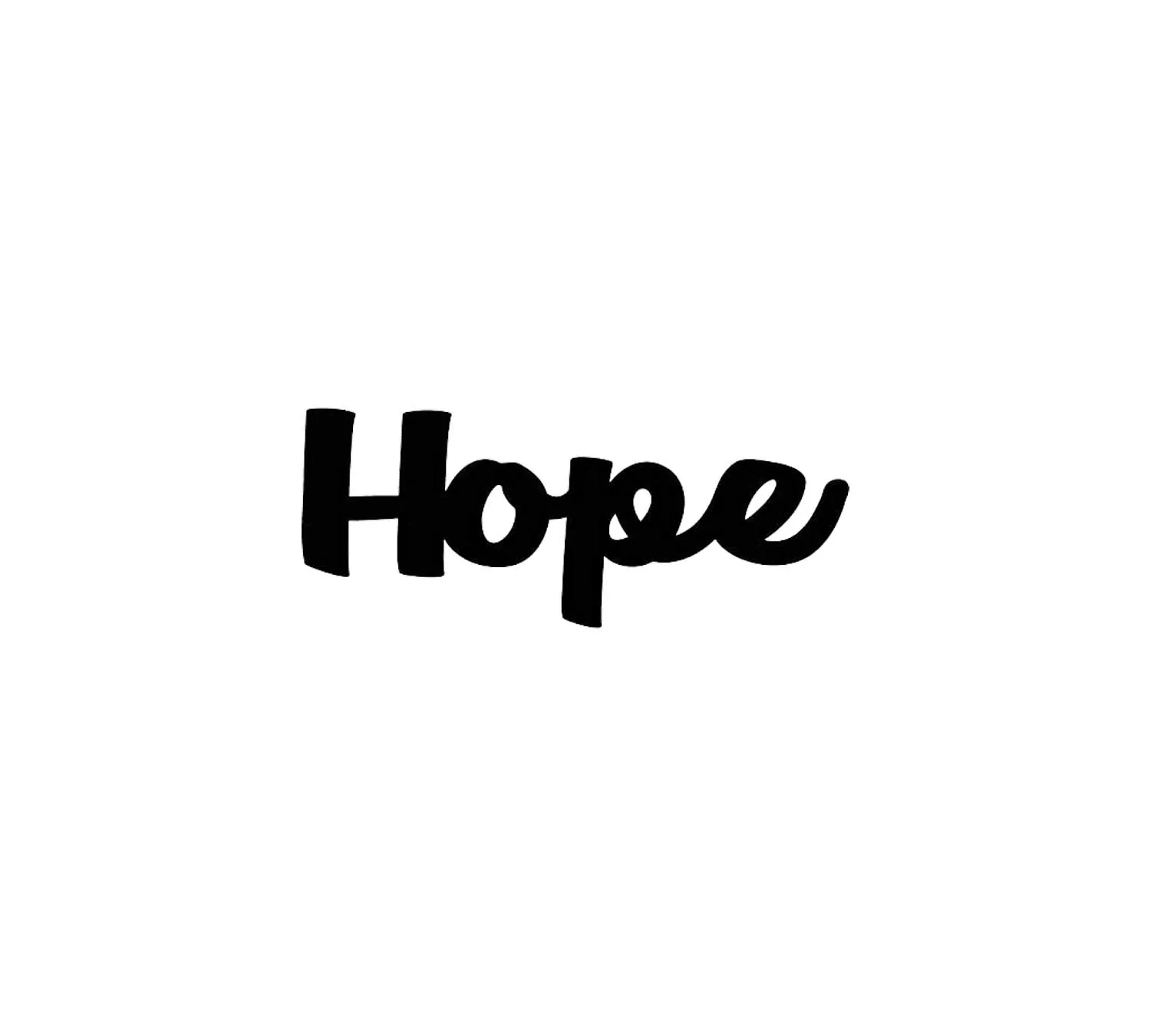 

Hope Word Metal Wall Art | 8" Long X 5" High, Black
