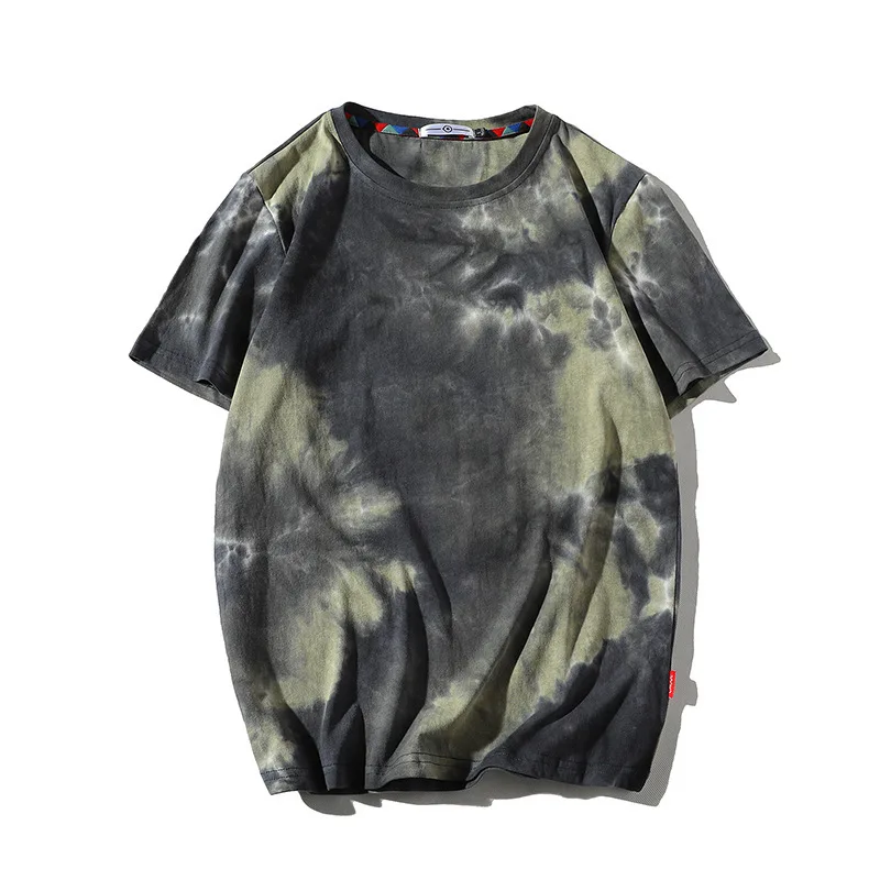 

In stock tie dye t shirt short sleeve cotton t shirt for men