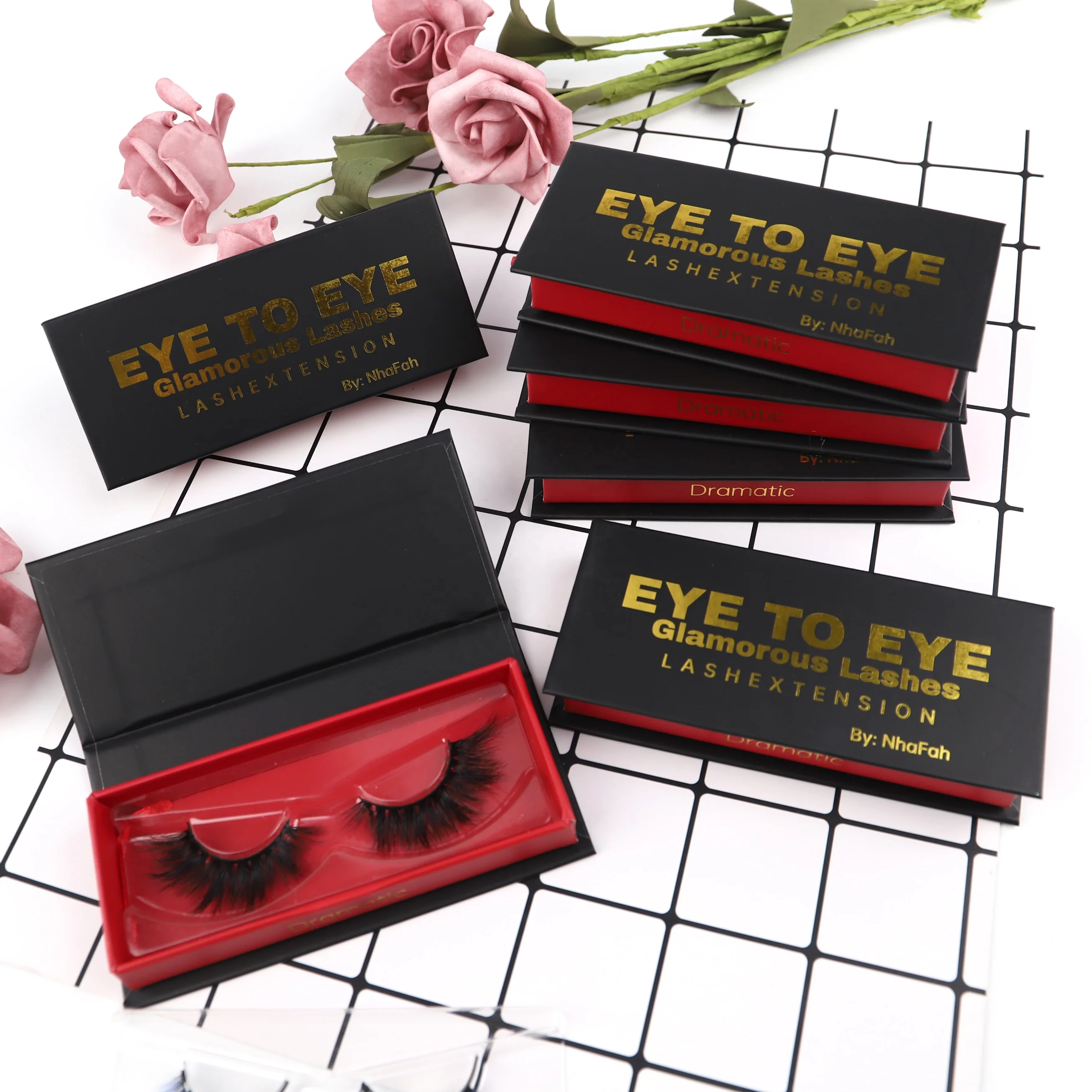

Top quality lashes vendors fluffy 3D real siberian mink eyelashes