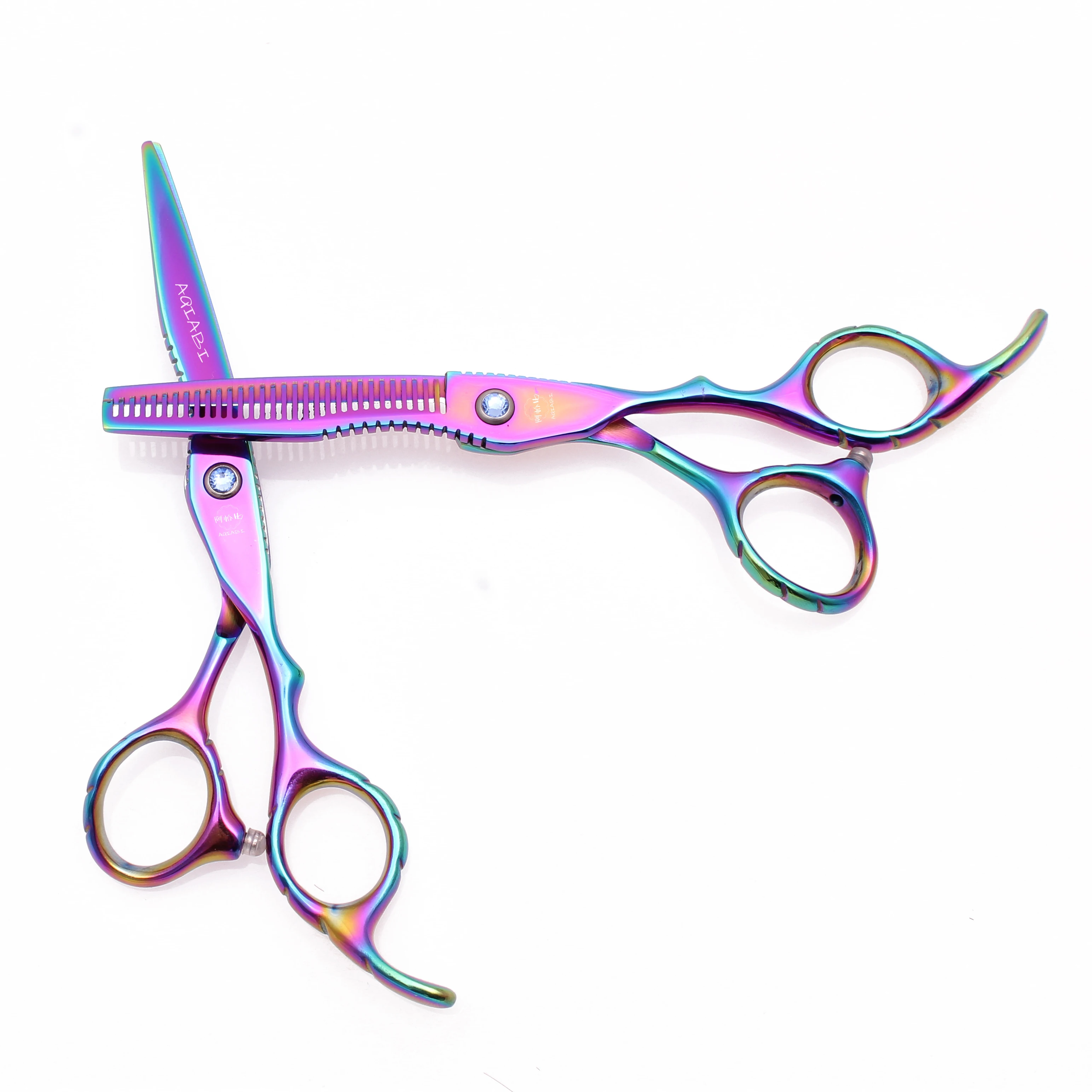 

Professional Barber Scissors 5.5'' 6" JP Steel Cutting Scissors Thinning Shears Hair Scissors Multi-color A1011, Colorful