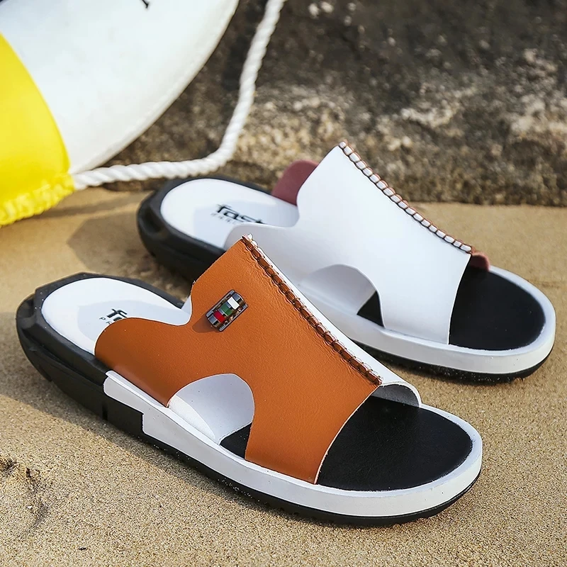 

New design men's outdoor summer sport sandals student's flat shoes men's beach casual slippers, As pictures