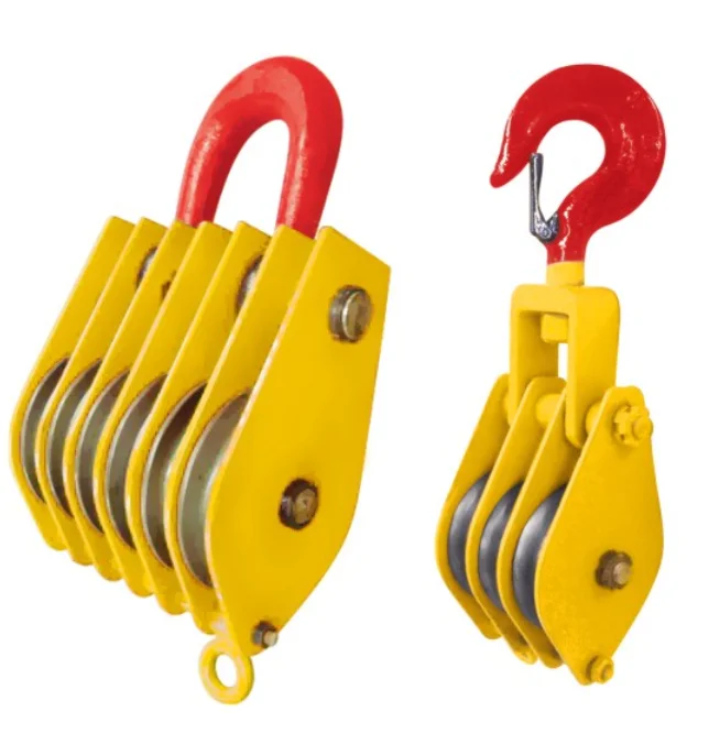 Heavy Duty Pulley Block Triple Wheel With Hook Super Lift Hand Opeated