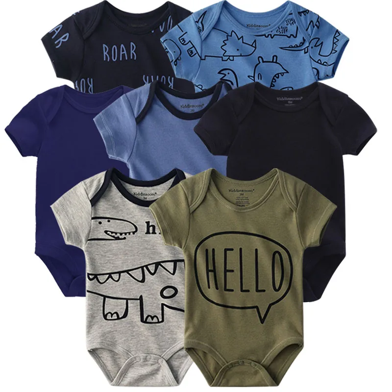 

2020Baby girls summer romper 7PCS/LOT Baby Clothes Set Cartoon Infant Newborn Baby Boy Clothes Overall Jumpsuit