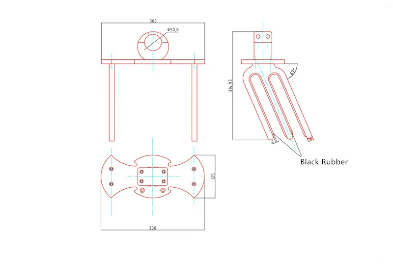 BAT Rack Wakeboard Tower Boat Board Rack Holder Bracket Polished Aluminum 315*300*12mm M8302S