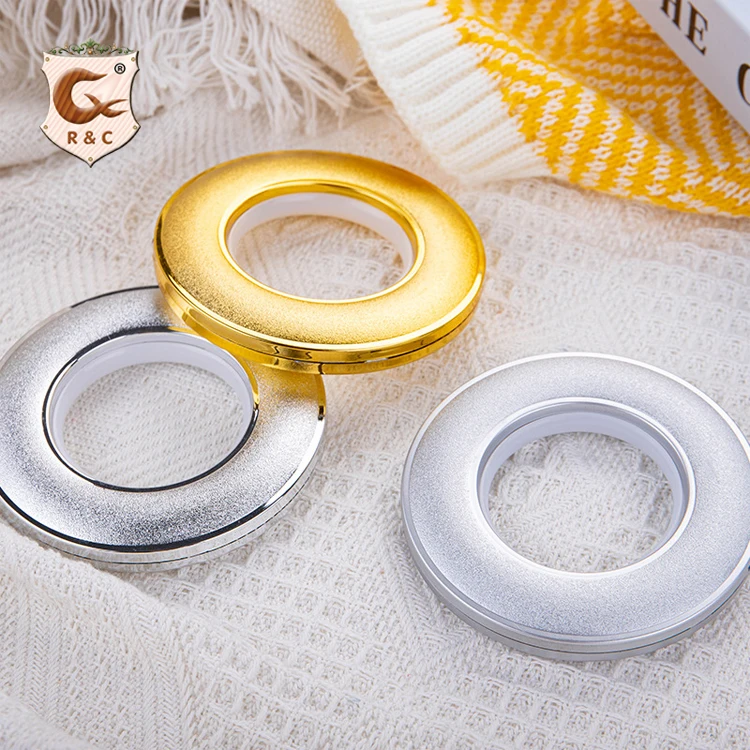 

R&C New Design Smooth Curtain ABS Material Eyelet, 50pcs/Bag High Quality Curtain Grommet Ring/, 7 colors to choose