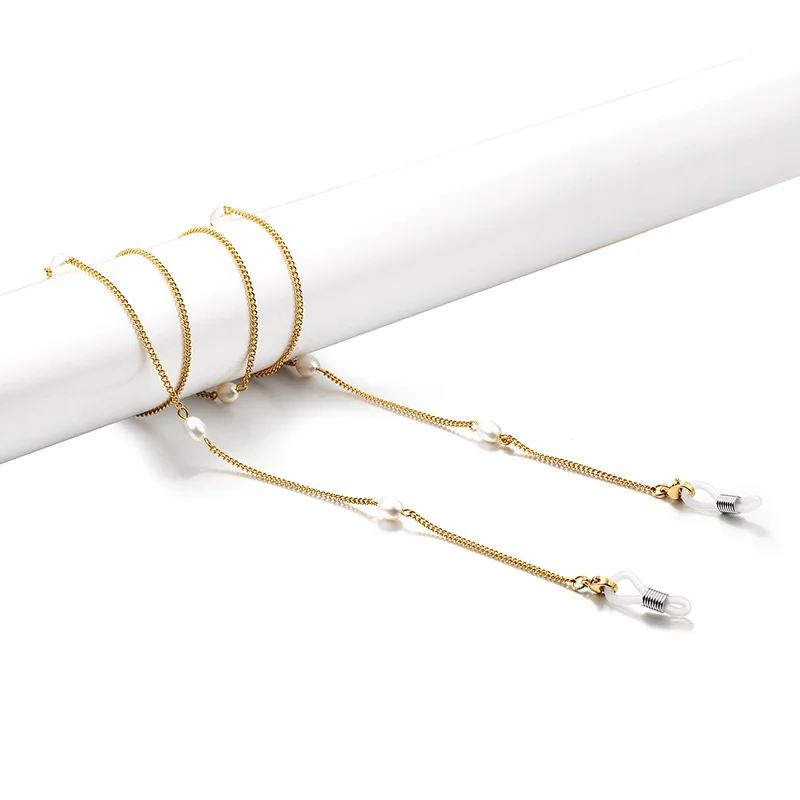 

Natural Pearl Stainless Steel Jewelry Gold Sunglasses Glasses Chain,glasses jewelry chain,Sunglasses Glasses Chains, Silver,gold,