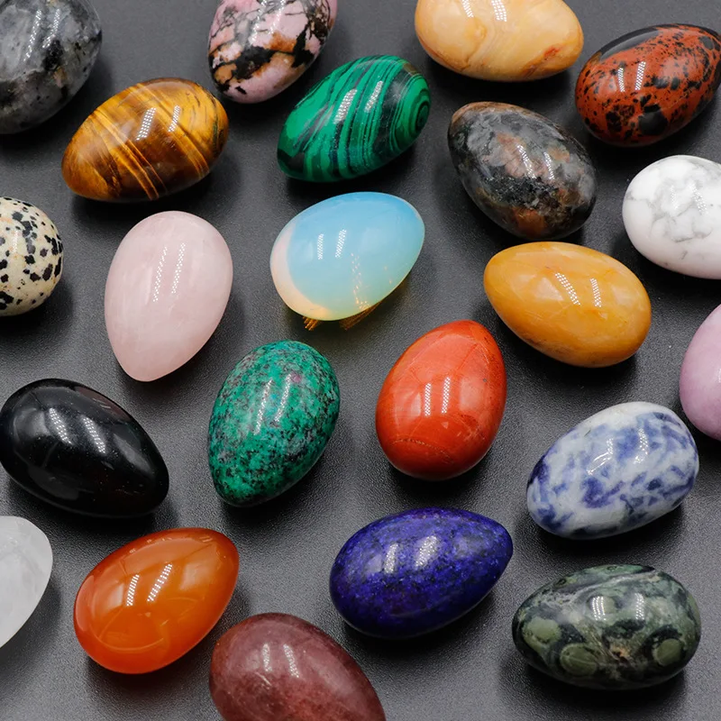 

High Quality Egg Shaped 30mm Natural Crystal Agate Egg Shaped Stones For Decoration