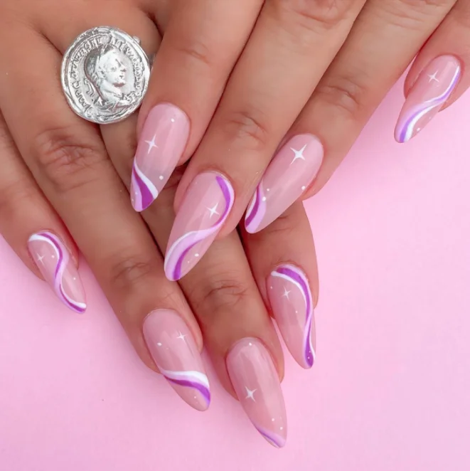 

2021 INS New Style Ballerina Nail Tips Private Label Rhinestone Nail Tips Press On Nails, Colorful