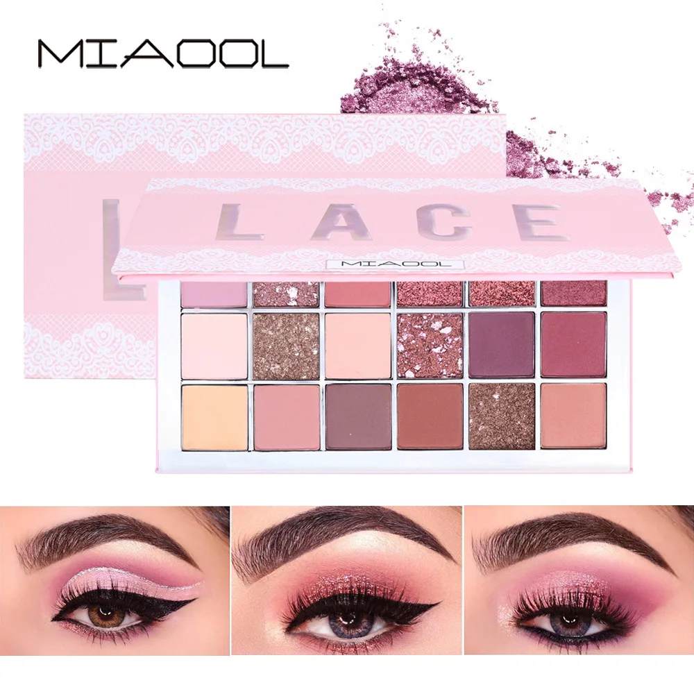 

New Miaool 18 Colors Eye Shadow Plate Adenium Obesum Shimmer Matte Multicolor Eye Shadow Plate Internet Celebrity