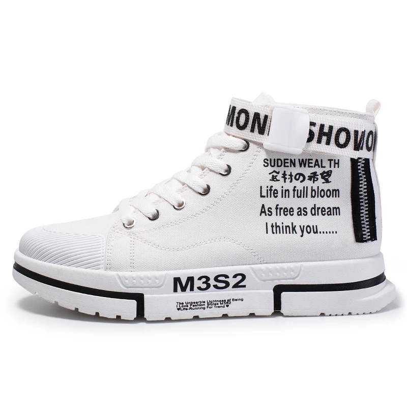 

Hot sale high cut breathable upper walking fashion sneakers canvas shoes men, Optional