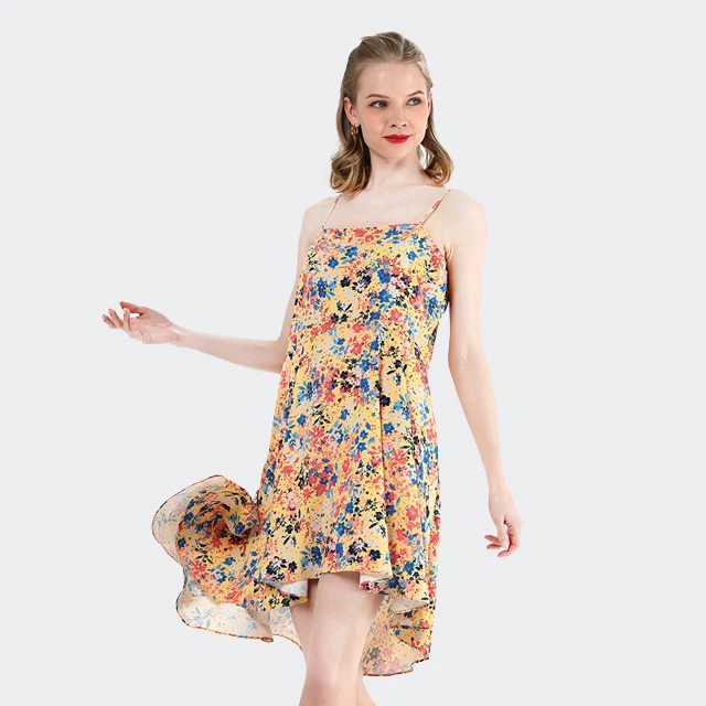 

2021 Woman Sexy Summer Women Casual Sleeveless Floral Beach Fashion Elegant Dresses
