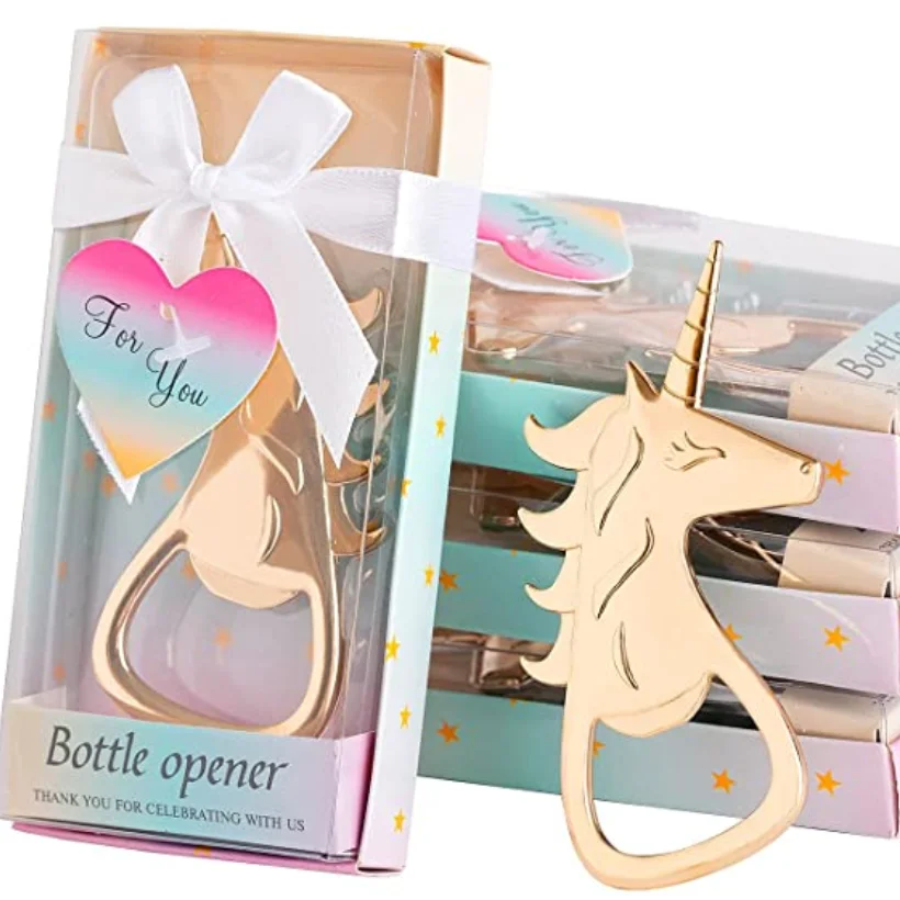 

Unicorn Bottle Opener with Exquisite packaging Box small Gifts For Guests Baby Shower Souvenirs Party Supplies